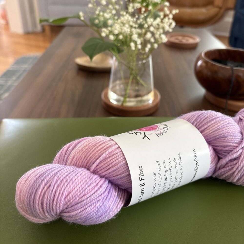 Purples and Pinks Hand Dyed Yarn - 246 yards per skein DK weight